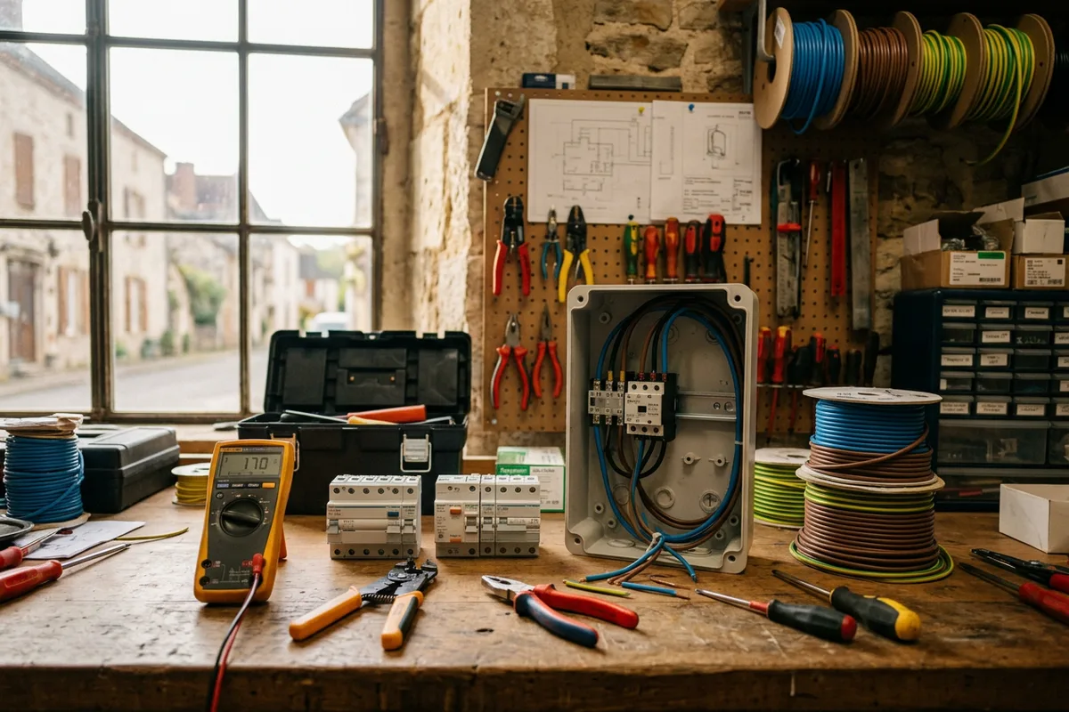 Préparation du matériel électrique pour pose de wallbox performante à Miramont-de-Guyenne